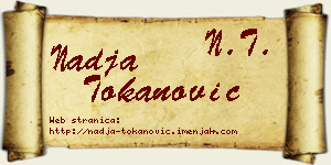 Nadja Tokanović vizit kartica